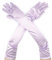 CHEERYMAGIC Long Elbow Satin Gloves - 1920s Style Dance & Opera Gloves for Wedding, Prom & Fancy Dress (Pale Purple)