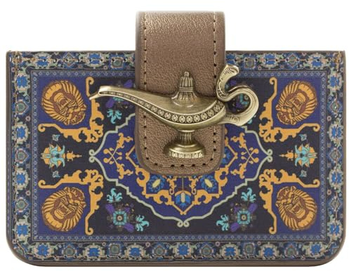 Aladdin DREI Wünsche Genie Magische Lampe Emblem Geldbörse Kartenhalter, Blau