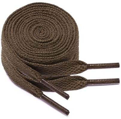 GOODSALEOK 2 Pares de Cordones Planos de 8mm Deporte Para Zapatillas Deportivas Adultos Resistente al Desgaste Presente Marrón 100cm
