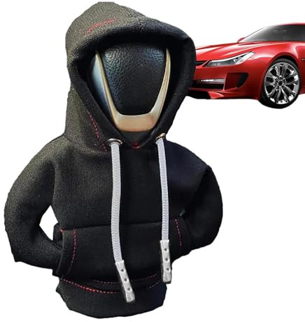 Hitburu Auto Gear Shift Cover Hoodie,Lustiger Kapuzenpullover für Auto-Shifter - Weiche und verstellbare Schalthebelabdeckung und Schaltknaufabdeckung, niedliches Autozubehör für den Innenraum von