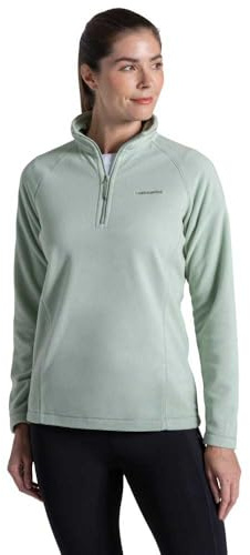 Craghoppers Womens Miska Vi Half Zip Fleece, Green, 8 EU