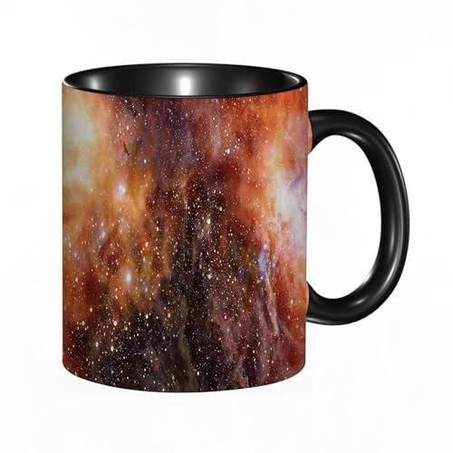 reyawdf Original Tasse mit lustigem Design,Weltraum-Nebel-Gaswolke im tiefen Weltraum Galaxy Expanse Milky Way,Bu,330ml, für Kaffee- und Teeliebhaber, als Geschenk für Weihnachten, Geburtstag und mehr