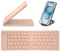 XIHAMA Tastiera Bluetooth pieghevole con supporto per telefono,tastiera wireless ultra sottile per ufficio e lavoro a distanza,compatibile con Android,iOS,Windows,ricaricabile,dimensioni