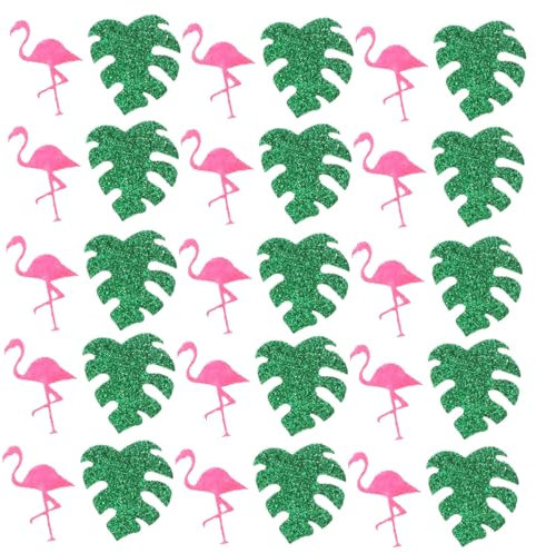 Warmhm Dekoratives Hawaii Konfetti aus Vliesstoff als Tischdeko für Sommeratmosphäre Leichte Party Dekoration für Hawaiianische Partys und Selbstgemacht Bastelprojekte