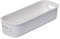 SmartStore Storage Basket with Handles in White 1.3L (29.5x10x6.5cm) | Small Storage Bin from Recycled Plastic | Essence Slim Plastic Storage Box | Storage with 10-year Warranty