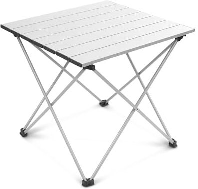 Voyager Camping Table – Foldable Outdoor Table with Adjustable Height, Extra Storage, Quick Setup, Lightweight & Durable – Compact Table for Camping, Picnic & Travel – medium 43x40x40cm