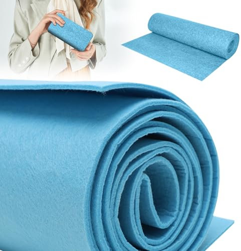 Filzrolle Filzstoff 40cm x 250cm Meterware,3mm Stark,Filzmatte,Filz für DIY Aufbewahrungstasche Patchwork Nähen Filz zum Basteln Handwerken Dekoration Hellblau