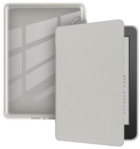 Coque en acrylique pour Kindle Oasis 9/10e génération 7 (version 2017/2019) – Gris spatial | Coque ultra fine avec fonction veille/réveil automatique, protection contre les rayures