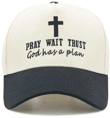 Sunlark Christian Cap for Men & Women, Embroidered Jesus Cross Baseball Cap | Cotton Adjustable Christian Hat, Religious Faith-Based Gift for Believers