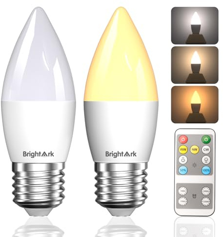E27 LED Light Bulbs with Remote Control, 400LM 4W LED Bulbs, 2 Pack
