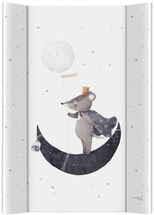 CEBA BABY Weiche Wickelauflage 50x70 cm – Profilierte Wickelmatte für feste Unterlagen Basic, OEKO-TEX® Standard 100 (Moon Prince)