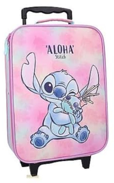 mybagstory - Valise Stitch Enfant Rose - Bagage Cabine Lilo & Stitch 49 cm
