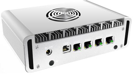 UDPTCP PC industriale Ryzen R2314 Processore, NO RAM NO SSD, Firewall Mini PC con 4 porte 2.5GbE Network, HD+DP Display, ROS Soft Routing/Linux IoT Gateway/AI Edge Computing Terminal/Embedded 4G/5G