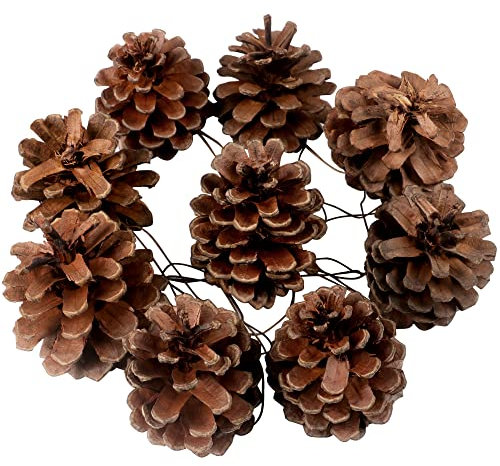 TRIXES Paquete de 9 Decorativas Piñas Colgantes para Árboles de Navidad