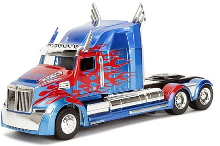 Jada Toys 98403 Transformers Western Star 5700 XE Phantom Transformers 5 1:24 Scale Blue/Red
