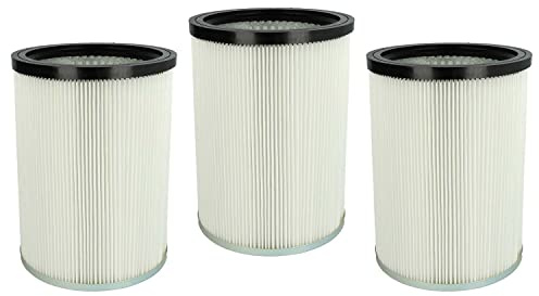 vhbw 3x Faltenfilter kompatibel mit Kärcher NT 70/2 Professional *EU | NT 70/2 Tc, NT 70/2 Me Tc *EU, NT 70/2 Tc *EU Staubsauger - Patronenfilter Weiß