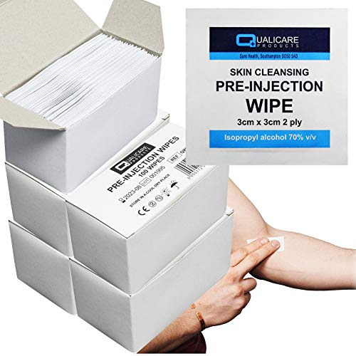Bulk Buy 500 Qualicare Medical First Aid 70% Isopropyl Pre Injection Swab Wipes