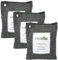 Moso Natural Air Purifying Bag 200g (3 Pack). A Scent Free Odour Eliminator for Cars, Closets, Bathrooms, Pet Areas. Premium Moso Bamboo Charcoal Odour Absorber. (Charcoal Grey)