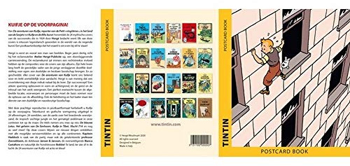 Moulinsart Set de 24 Cartes postales des couvertures des albums de Tintin (10x15cm) - Carte de vœux pour Anniversaire, Action de Grâce, Noël
