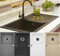 Granitspüle Küchenspüle Granit Siphon Einbauspüle Spülbecken Spüle Granit 76x45 (Grau - ZQZs113)