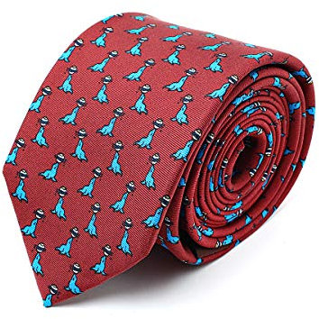 BRERA 67 elegante Corbatas de Hombre burdeos de seda con focas, Corbata 150x7 para trajes de hombre para boda, Accesorios Hombre elegante