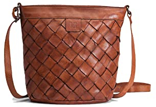 Biba Tasche für Damen aus echtem Leder, Umhängetasche Heritage Lewisburg LEI2L, Langen Griff, Reißverschluss, Echtes Rindsleder, Lederfarbe
