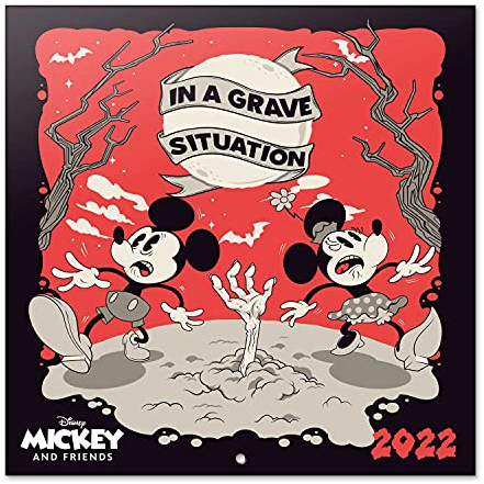 Grupo Erik Disney Mickey Mouse Kalender 2022 Wandkalender 2022 Groß für 12 Monate mit Geschenk Poster
