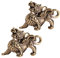 WINOMO Reichtum Feng Shui Figuren Gold Kirin Deko Kupfer Skulptur Glücksbringer Statue Zen Garten Miniatur Ornamente Auto Dekofigur für Blumentopf Micro Landschaft Feegarten Dekoration