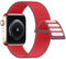 Lobnhot Nylon Strap Compatible for Apple Watch Straps 38mm 40mm 41mm, Adjustable Soft Sports Band Compatible with iWatch Series 10 9 8 SE 7 6 5 4 3 2 1, Tricolor Red