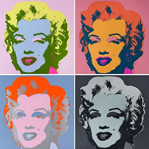 French Unicorn Poster Andy Warhol Portrait Quadriptic Marilyn Monroe Pop Art 60er Vintage