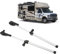 1 Paio Montanti per Alzacristalli per Roulotte 310‑435mm Apertura Telescopica con Chiusura in Lega di Alluminio Asta di Supporto per Finestrini Camper per Camper Rimorchio Barca Yacht