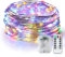 HOTLIFE 10M 100 LED Wasserdicht Lichterkette mit Fernbedienung und Timer, 8 Modi Lichterkette Batterie Silbernedraht Micro Lichterkette für Party, Weihnachten, Halloween, Hochzeit Deko(Mehrfarbig)