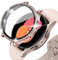KeeFos Coque Compatibles pour Samsung Galaxy Watch 5 40mm, Bling PC Coque Couverture Complète Bling Frame Verre Trempé Protecteur d'écran pour Samsung Galaxy Watch 5 40mm (Or Rose)