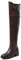 REKALFO Stivali da donna sopra il ginocchio Pelle PU Punta tonda Stivali invernali con cerniera Tacco a spillo Scarpe comfort moda carine Marrone scuro 39 EU