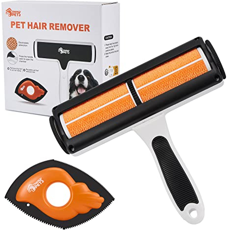 Ownpets Pet Hair Remover Roller Reuseable Professiona Dog Hair Remover Brush for Carpet, Furniture Easy to Hold Cat Hair Removal Detaile for Sofa, Bedding, Clothes