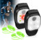 2er LED Clip Lampe + 4er Reflective Armbänder - LED Blinklicht Sicherheitslicht Set, Stirnlampe LED Wiederaufladbar, Kopflampe für Kinder, Wasserdicht Sicherheit Clip Licht für Jogger Camping Wandern