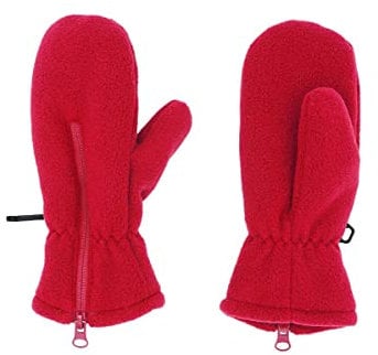 maximo Baby Mädchen Fleece Fäustlinge, Rot, Größe 1