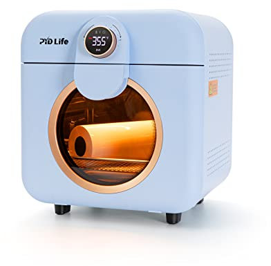 PYD Life Mini Sublimation Oven Machine 12 L 110 V 1600 W Light Blue Heat Press Machine for Sublimation Blanks Mugs Tumblers Cups Water Bottles Sublimation Printing