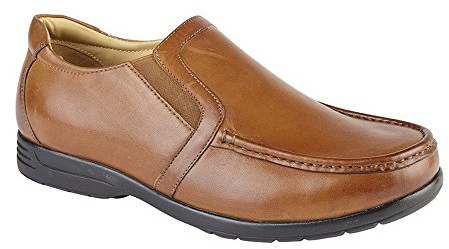 Roamers Mens Leather XXX Extra Wide Twin Gusset Casual Shoe