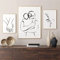 Romantisches Liebespaar Linie Bilder Küssen Umarmen Hände Halten Leinwand Wandbild Wanddeko Wohnzimmer Wohnkultur Wandbild Modern Kunstposter Rahmenlos (3X50X70CM)