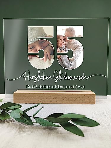 55 Geburtstag - Foto Acryl Tafel - 55 Geburtstag Dekoration, Geschenkideen zum 55 Geburtstag, 55 Geburtstag Frauen, 55 Geburtstag Männer, 55 Geburtstag Geschenk, 55. Geburtstag, 55 Geburtstag Deko