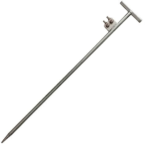 CYANTEKOMS 5/8” Grounding Rod,Hot Dip Galvanized Earthing Ground Rod Per ASTM A153 with Ring Terminal Connector Lugs UL Listed,Great for Electric Fences,Antennas (T-type 5/8’’ x 32’’)