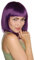 Prettyland Damen Frauen lila Violett Bob Kurze Anemie Perücke Mittellange Kurzhaare Matte Cosplay Purple Short Wig Sailor Moon Saturn C381
