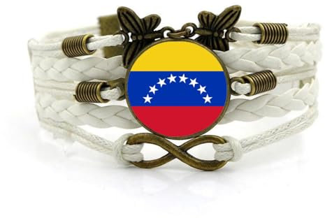 Pulsera De Cuero Con Bandera De Venezuela - Brazalete Con Cúpula De Vidrio Vintage Para Hombres,Pulsera Con Bandera Patriótica Unisex De Bandera De Venezuela Para Mujeres,Regalo De Recuerdo De