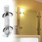 McgoS Balustrade-Flur-Plattform-Glasgeländerklemme, Innen-Edelstahl-Glaspaneel-Pfosten-Kits, Gartenstufen/Pool/Terrasse/Treppengeländer-Geländer (Farbe: Silber – Eckpfosten, Größe: