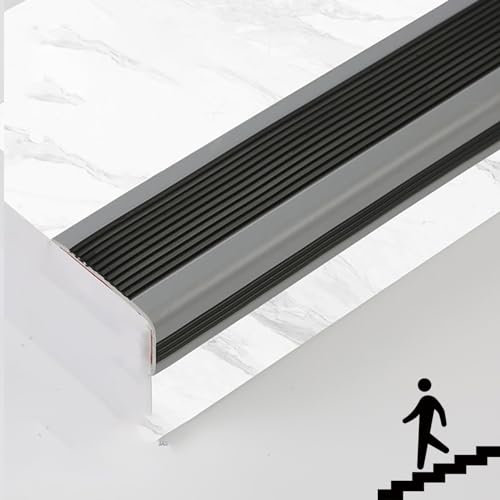 Nez De Marche D'escalier-protection Nez De Marche Caoutchouc Escalier Nez De Marche PVC 50x25mm Protections De Bord Et D'angle Nez De Marche Profilé D'escalier ( Color : Nero , Size : 2m/78.7inch )