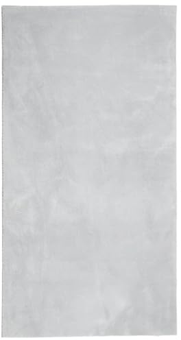 vidaXL Teppich HUARTE Kurzflor Weich und Waschbar Grau 80x150 cm