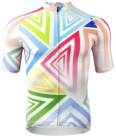 Wulibike Fahrradtrikot Herren Kurzarm Rennrad Trikot Radtrikot Fahrradbekleidung für Männer Weiß M