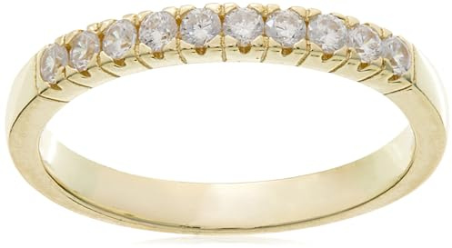 Beneto Ring Gold plattiert Silver Ring with AGG189 Crystals - Circuit: 58 mm sBE0355-58 Marke, Estándar, Nicht-Edelmetall, Kein Edelstein