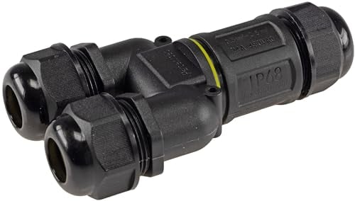 ChiliTec Kabelverbinder 3 Anschlüsse Wasserdicht 3-polig IP68 230V Verteilerdose für Kabel Ø 6-11mm Schraubanschluss